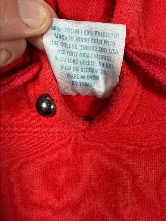 E5 Rutgers University Red Hoodie Sweatshirt Medium - Picture 4 of 7